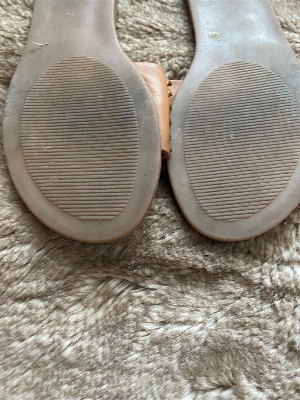 Steve Madden Brown Slide Sandals with Gold Studs - Picture 5 of 5